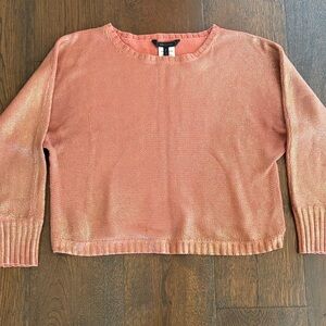 BCBG Max Azria Coral-Peach Crewneck Sweater